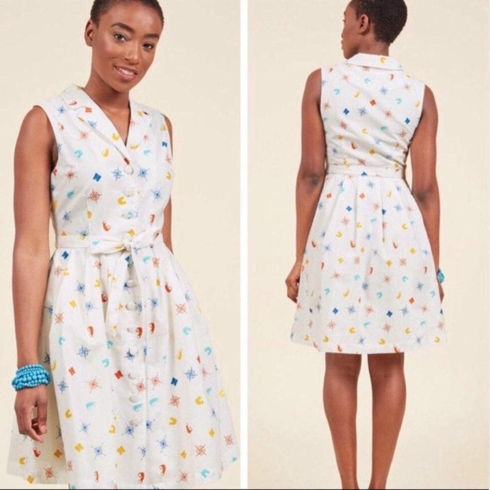 Modcloth Explorer Fit & Flare Dress (2x)